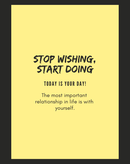 stop wishing start doing